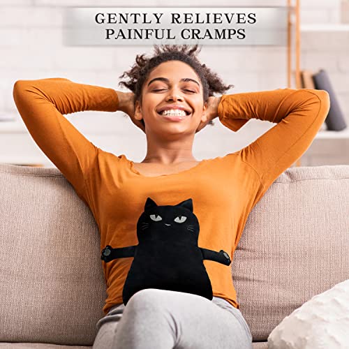 Microwave Heating Pad for Pain Relief, 17" x 9" Microwavable Heating Pads for Cramps, Back Pain, Neck Shoulder, Muscles, Knee, Joints, Natural Heat Pack Moist Heat, Black Cat - size: Medium Black cat - 1