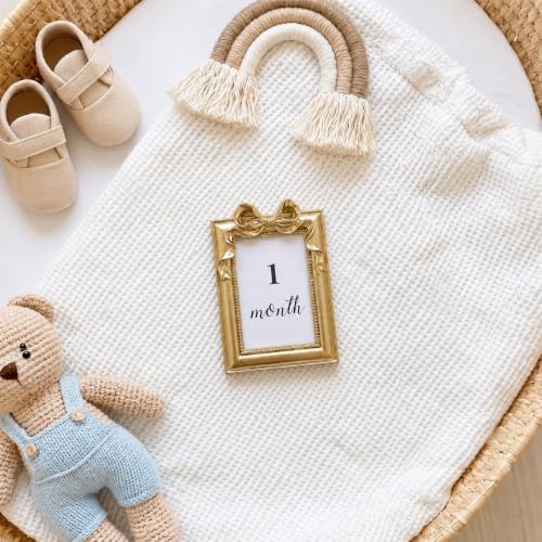 Novabright Baby Monthly Milestone Photo Frame Set, Bow Rectangle - style: Bow Rectangle