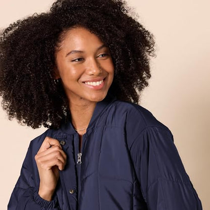 Amazon Essentials Women's Oversized Quilted Coat (Available in Plus Size) - color: Navy, size: X-Small