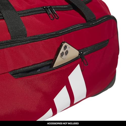 adidas Defender Duffel Bag, Team Power Red 2/White, OSFA - color: Team Power Red 2/White/Medium 59L, style: Medium 59l