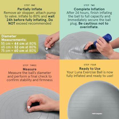 Retrospec Retrospec Luna Exercise Ball - color: Turquoise