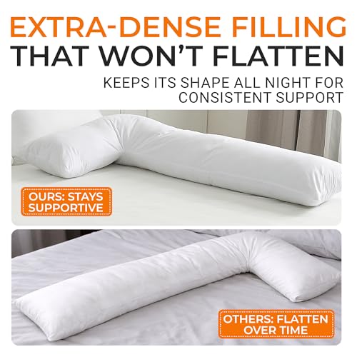 L Shaped Pillow for Side Sleepers, Pregnancy Pillow Body Pillow Knee Pillow - size: L-Shaped Pillow
