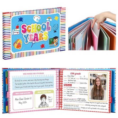 ReliThick First and Last Day of School Memory Book,Vibrant Blue - style: Vibrant Blue