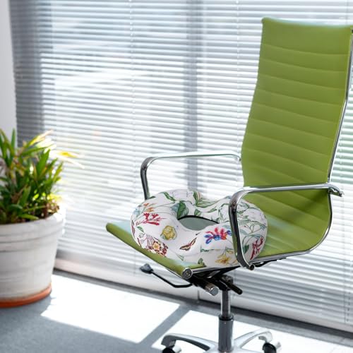 Donut Pillow for Hemorrhoids Seat Cushion for Tailbone Pain Relief - color: Flower