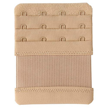 Bra Extenders 4 Hook Elastic Stretchy Bra Extensions Strap Comfortable 3pcs-Pack - color: Black, Beige, White, 4 Hook 3/4 Inch