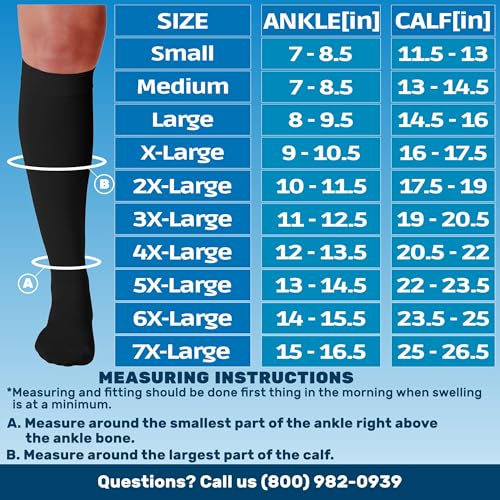 ABSOLUTE SUPPORT Opaque Women & Men Compression Socks, 30-40mmHg - color: Black, size: Small
