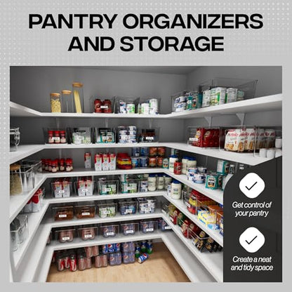ClearSpace Clear Plastic Storage Bins, Pantry & Cabinet Organizer, 6 Pack - size: 6 Pack