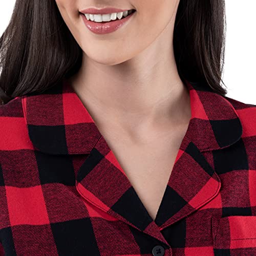 Fruit of the Loom Women's Flannel Sleep Shirt - color: Buffalo Check, size: Small