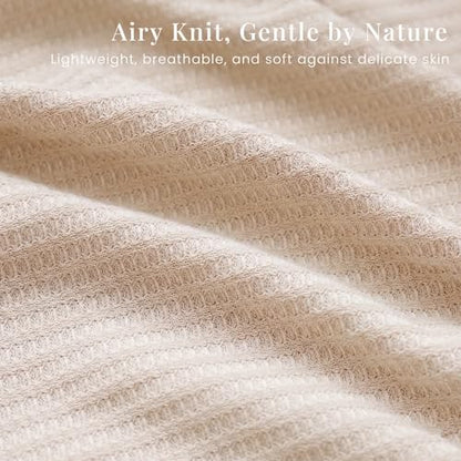Konssy Nursing Cover for Breastfeeding, Soft Breathable Privacy Poncho - color: Beige