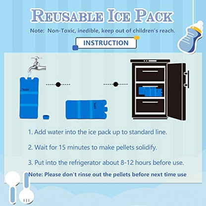 Teamoy Breastmilk Ice Pack (Pack of 2), Large - size: Large 6 Bottle(Pack of 2)