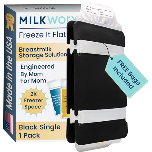 Freeze It Flat Breastmilk Freezer Organizer (Black, Single 1pk) - color: Black, size: Single 1-pk