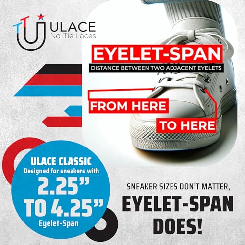 uLace Classic No-Tie Shoelaces - Elastic Shoe Laces for Sneakers - 14 Laces - color: Rainbow
