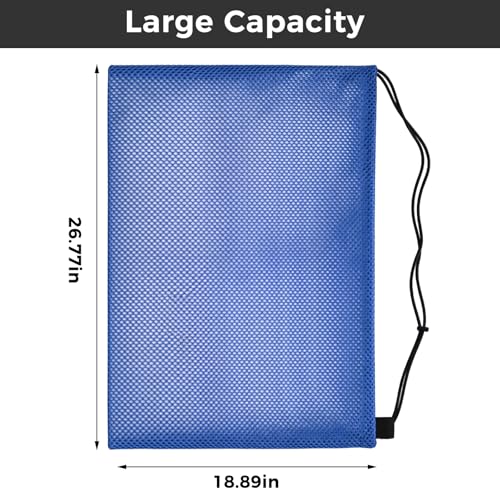 4Pcs Mesh Gear Bag for Snorkel, 19" x 27" Large Mesh Swim Bag, Dive Bag