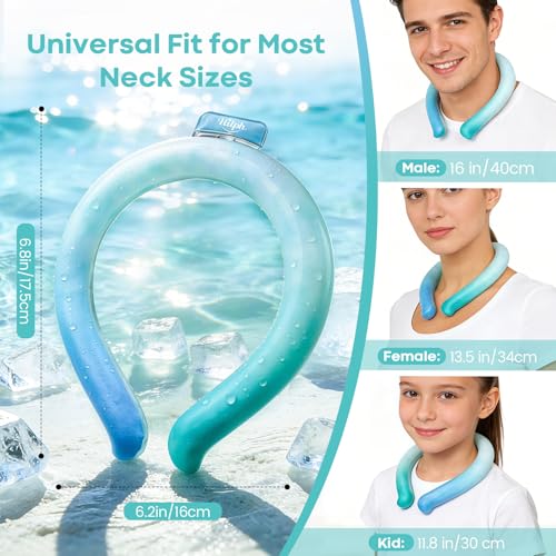 Hilph Neck Cooling Tube, Reusable Neck Ice Ring for Summer Heat Relief