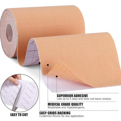 Sports Tape 2inch x 16ft Breathable Elastic Waterproof Bandage