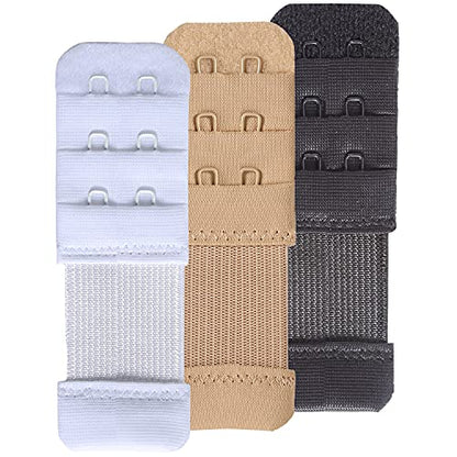 SAMGU Women's Bra Extenders 2 Hook/3 Hook/4 Hook/5 Hook/6 Hook Soft Stretchy - color: 2 Hook 3/8inch(1cm) Spacing, Multicolor
