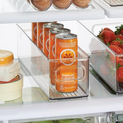 iDesign Stackable Fridge Bin with Handles, Set of 2, Clear - style: Pack of 2