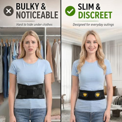 Lower Back Brace for Women & Men, Lumbar Support Belt Large - size: Large (33" - 37" Waist)