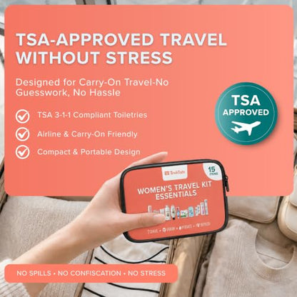 Travel Essentials For Women TSA Approved Toiletry Bag & Travel Size Kit - size: 1 Pack