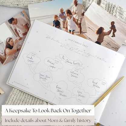 Complete Pregnancy Journal & Memory Book - Weekly Pregnancy Scrapbook with Ultrasound Photo Slots - Pregnant Planner Tracking, Milestone Tracker & First‑Year Keepsake - color: Gold