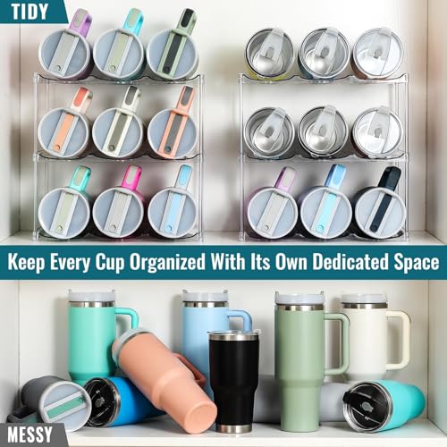 Premium Water Bottle Organizer for Stanley 40OZ & Various Bottles, Tumblers - size: 3 Tier for 9