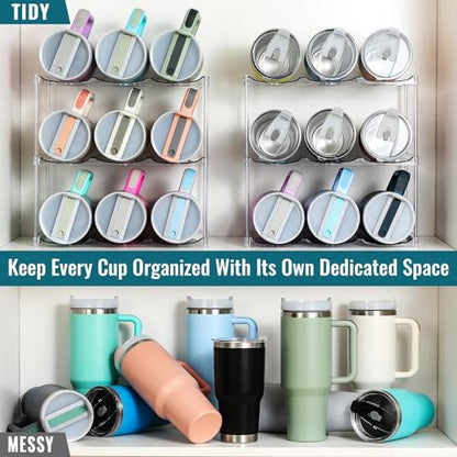 Premium Water Bottle Organizer for Stanley 40OZ & Various Bottles, Tumblers - size: 3 Tier for 9