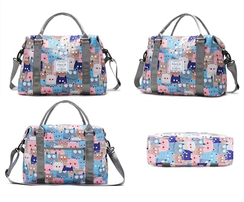 Travel Duffle Bag Weekender Overnight Gym Bag for Women, Leopard Print - color: Leopard Print