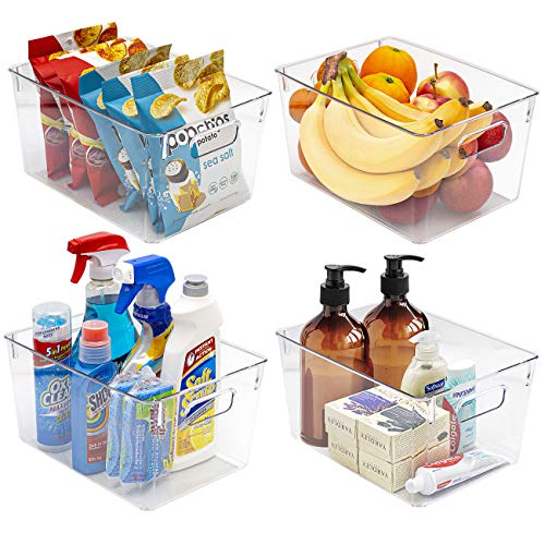 Sorbus Fridge Organizers and Storage, Clear Plastic Bins (Medium, 8 Pack) - size: Medium, style: 8 Pack