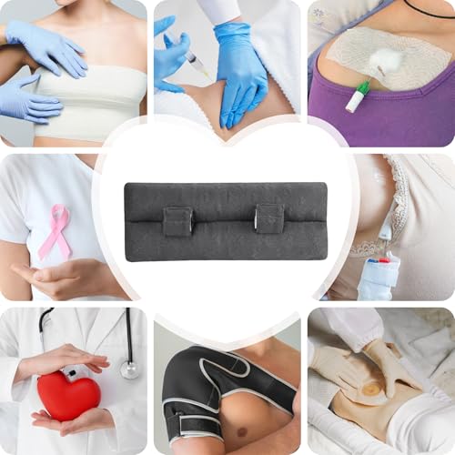 Seat Belt Pillow Post-Surgery – With Ice/Hot Pocket for C-Section, Grey - color: Dark Gray, size: Large