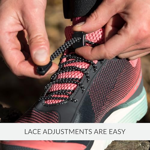 Nathan Elastic, No Tie Shoe Laces for Running and Active Sports - color: Black, style: Non- Reflective
