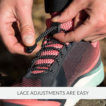 Nathan Elastic, No Tie Shoe Laces for Running and Active Sports - color: Black, style: Non- Reflective