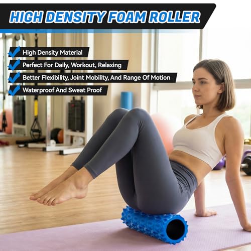 Foam Roller for Deep Tissue Massager High Density Massage Roller - color: Blue