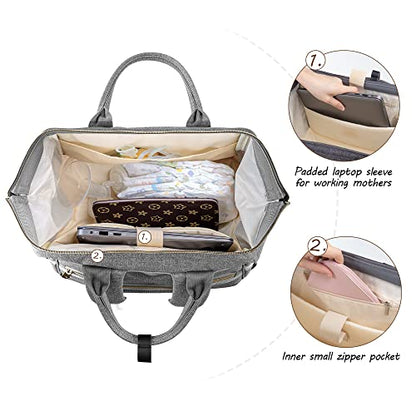 CURMIO Breast Pump Backpack Compatible for Spectra S1, S2, Medela, Gray - color: Gray
