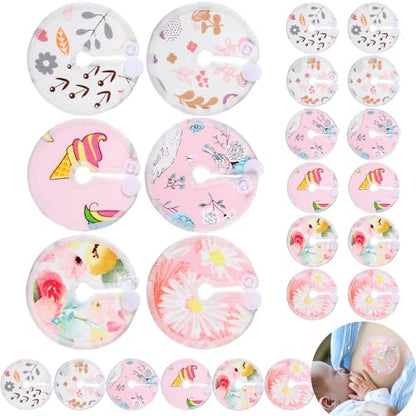 Yungyan 24 Pieces G Tube Covers Reusable Feeding Button Pads, Pink Floral - style: Floral
