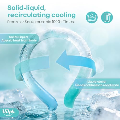 Hilph Neck Cooling Tube, Reusable Neck Ice Ring for Summer Heat Relief