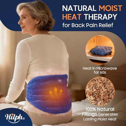 Hilph Microwave Heating Pad for Back, Wearable Moist Heat Therapy Wrap