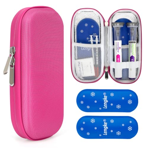 GLP-1 Cooler Travel Case Fits 2 Zepbound, Mounjaro & Insulin Pens - color: 01red