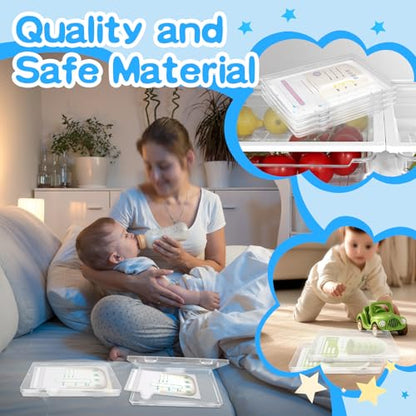 6 Pack Breast Milk Freezer Storage Organizer, 7.48 x 5.12 x 0.7 in