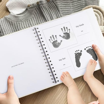 1DOT2 Timeless First 5 Years Keepsake Baby Memory Book for Boy or Girl - color: Beige