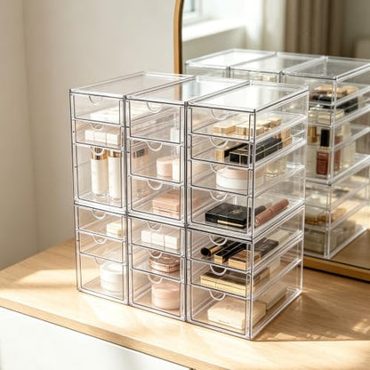 Prsildan Stackable Desk Organizers with 20 Drawers, Craft Storage Drawer - size: Stackable-20 Drawers