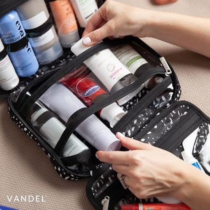 VANDEL Waterproof Hanging Toiletry Bag [TSA-Approved] Cosmet Travel Bag - color: White Leopard