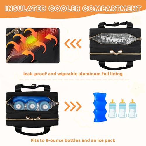 Wearable Breast Pump Travel Bag,Breastmilk Cooler Bag,Pumping Carrying Case