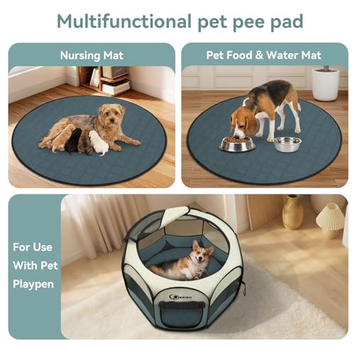 Siedihit Washable Reusable Pet Pee Pads, Absorbent Non-Slip Training Mat - size: Large - 2pack