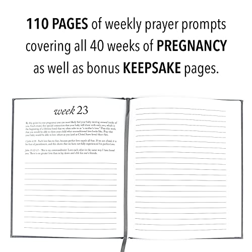 Duncan & Stone Christian Pregnancy Journal, Milestone Keepsake, Grey - color: Grey