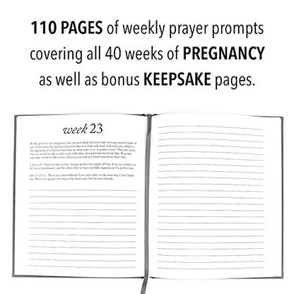 Duncan & Stone Christian Pregnancy Journal, Milestone Keepsake, Grey - color: Grey