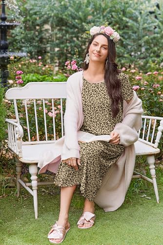 Ekouaer 3 Pack Long Nightgowns for Women Full Length Plus Size Nightshirt - color: Black,grey,leopard, size: 4X-Large