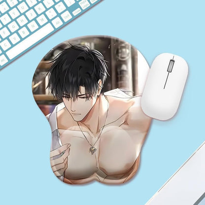 Funny Anime Breast Mouse Pad with Wrist Rest for Adults, ML-008 - color: ML008
