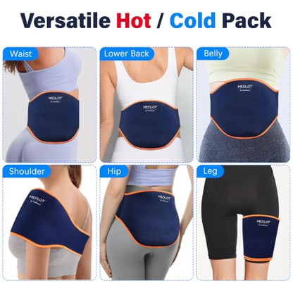 LotFancy Ice Pack Wrap for Lower Back Pain, 2 Gel Packs, Hot Cold Therapy