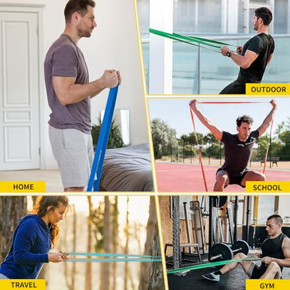 Pull Up Bands, Resistance Bands, Pull Up Assistance Band Exercise Bands for Men & Women Working Out, Body Stretching, Physical Therapy, Muscle Training - color: Multicolor