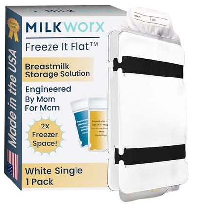 Freeze It Flat Breastmilk Freezer Organizer (White, Single 1pk) - color: White, size: Single 1-pk
